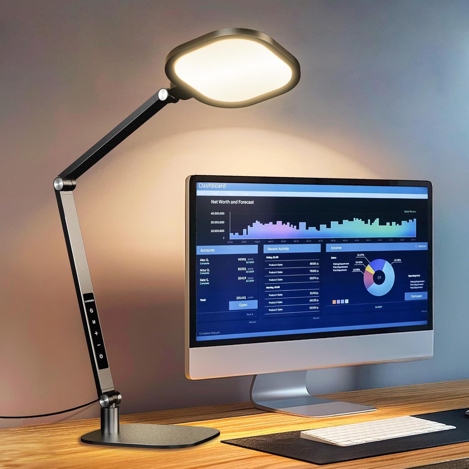 LitONES Swing Arm Desk Lamp - Zoom Lighting