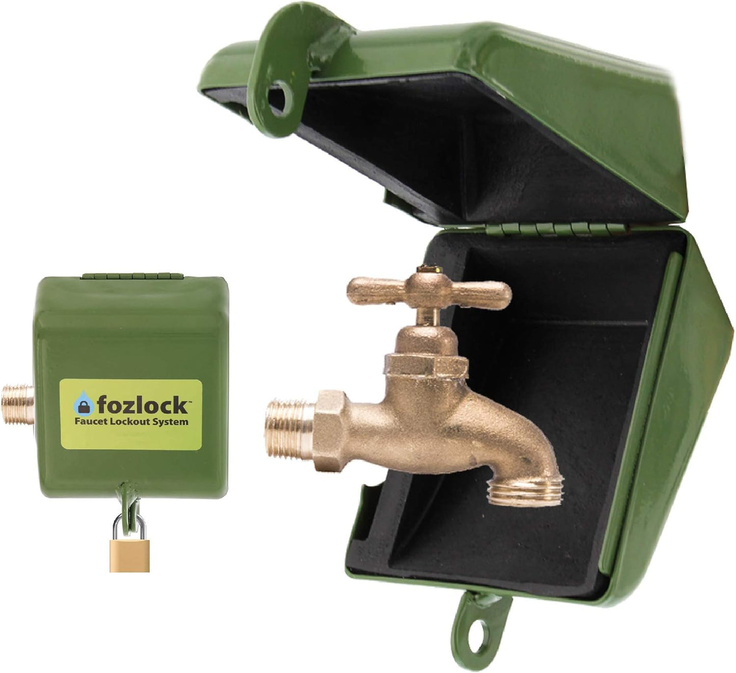Outdoor Faucet Lock System for Water Theft Prevention and Insulation