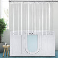 Waterproof 48 Shower Liner - Heavy-Duty Clear Peva Vinyl