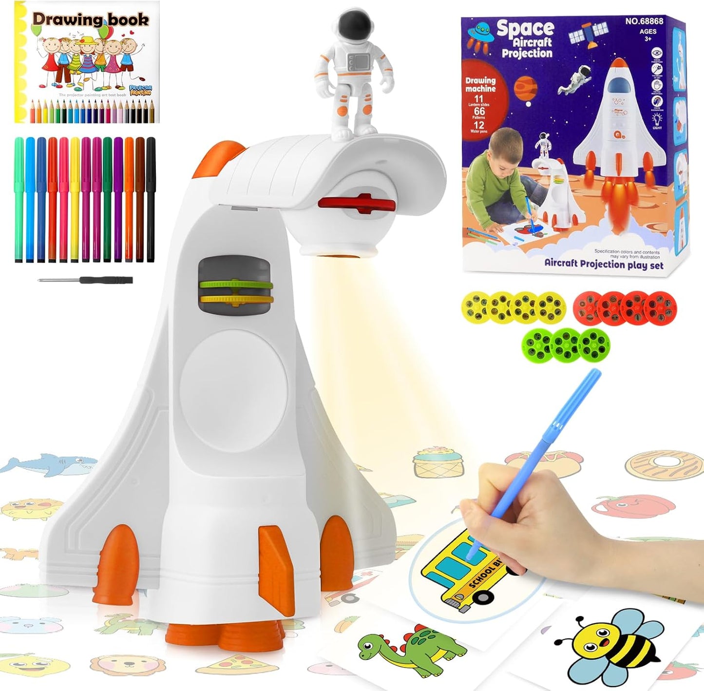 CS COSDDI Rocket Ship Drawing Projector - 66 Patterns