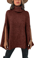 Turtleneck Poncho Sweater - Cozy 2025 Fall Winter Wrap