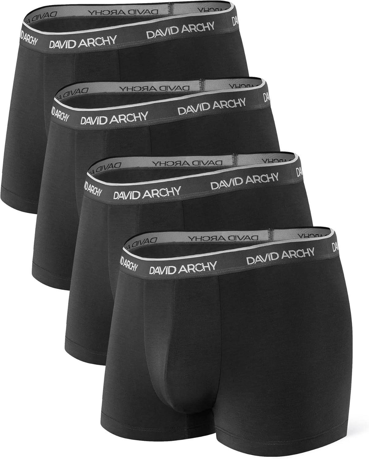 DAVID ARCHY Mens Trunks Underwear Soft Breathable Rayon Bamboo