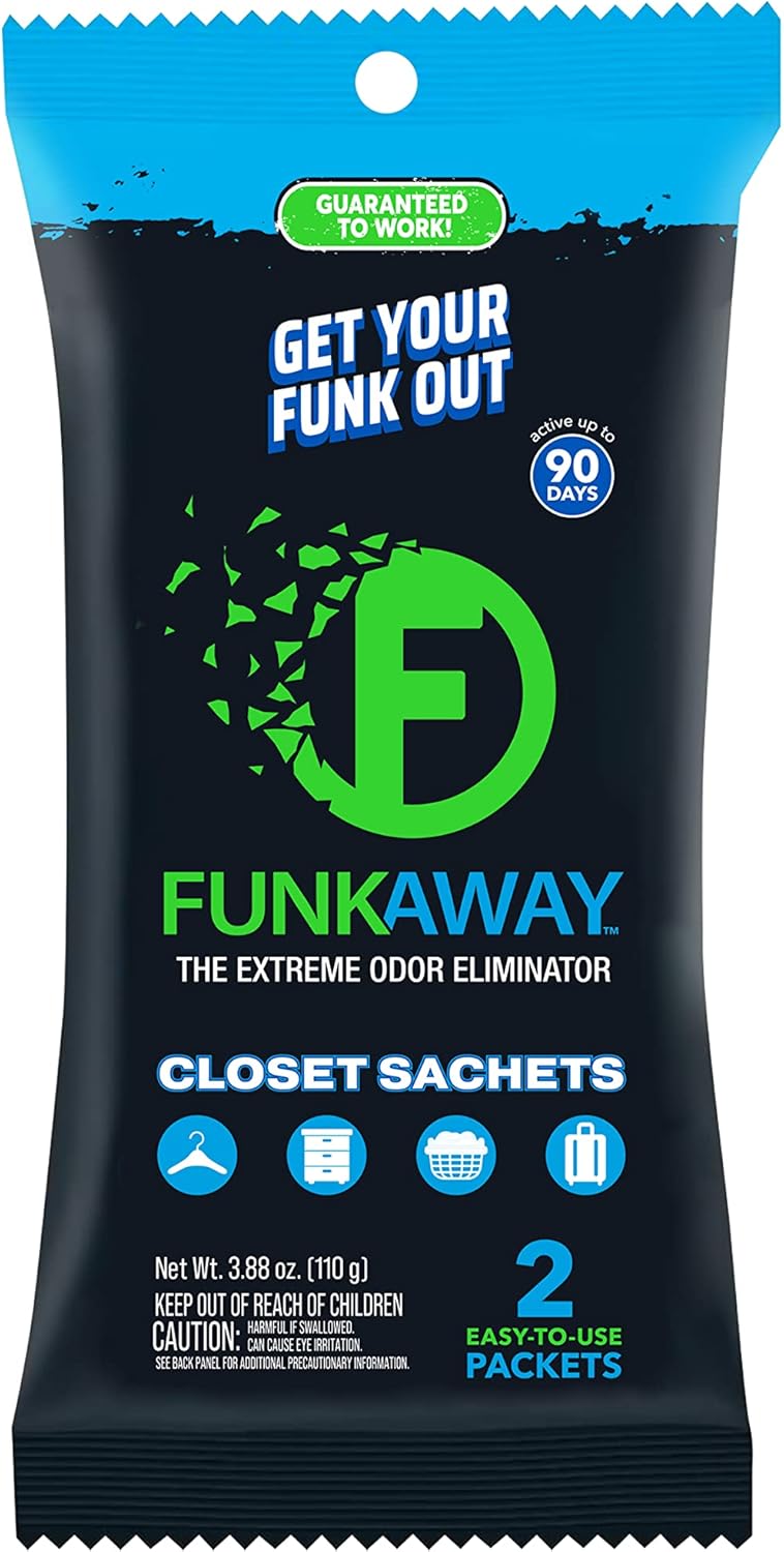 FunkAway Extreme Odor Eliminating Closet Sachet 8-Pack Review