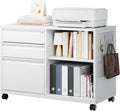 Letaya Mobile 3 Drawer Metal File Cabinet with Lock - Rolling Lateral
