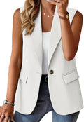 Mina Self 2025 Winter Women's Sleeveless Vest Blazer - Warm, Fully