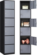 Letaya Metal Storage Locker for Employees - 6 Door Organizer