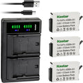 Kastar 3-Pack Battery and LTD2 USB Charger Compatible with GoPro