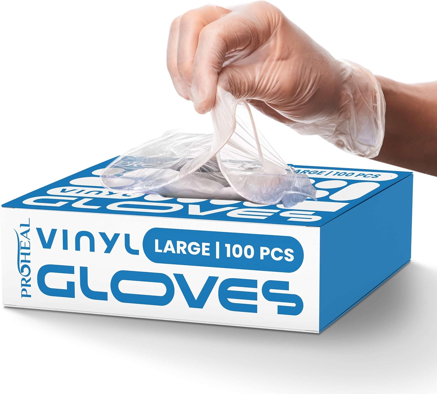 ProHeal Clear Vinyl Gloves - Food Safe & Latex Free