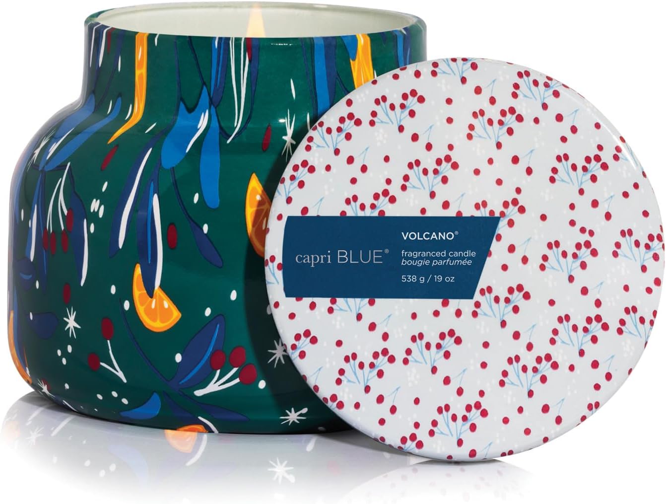 Capri Blue Pattern Play Holiday Candle - Luxurious Volcano Scent