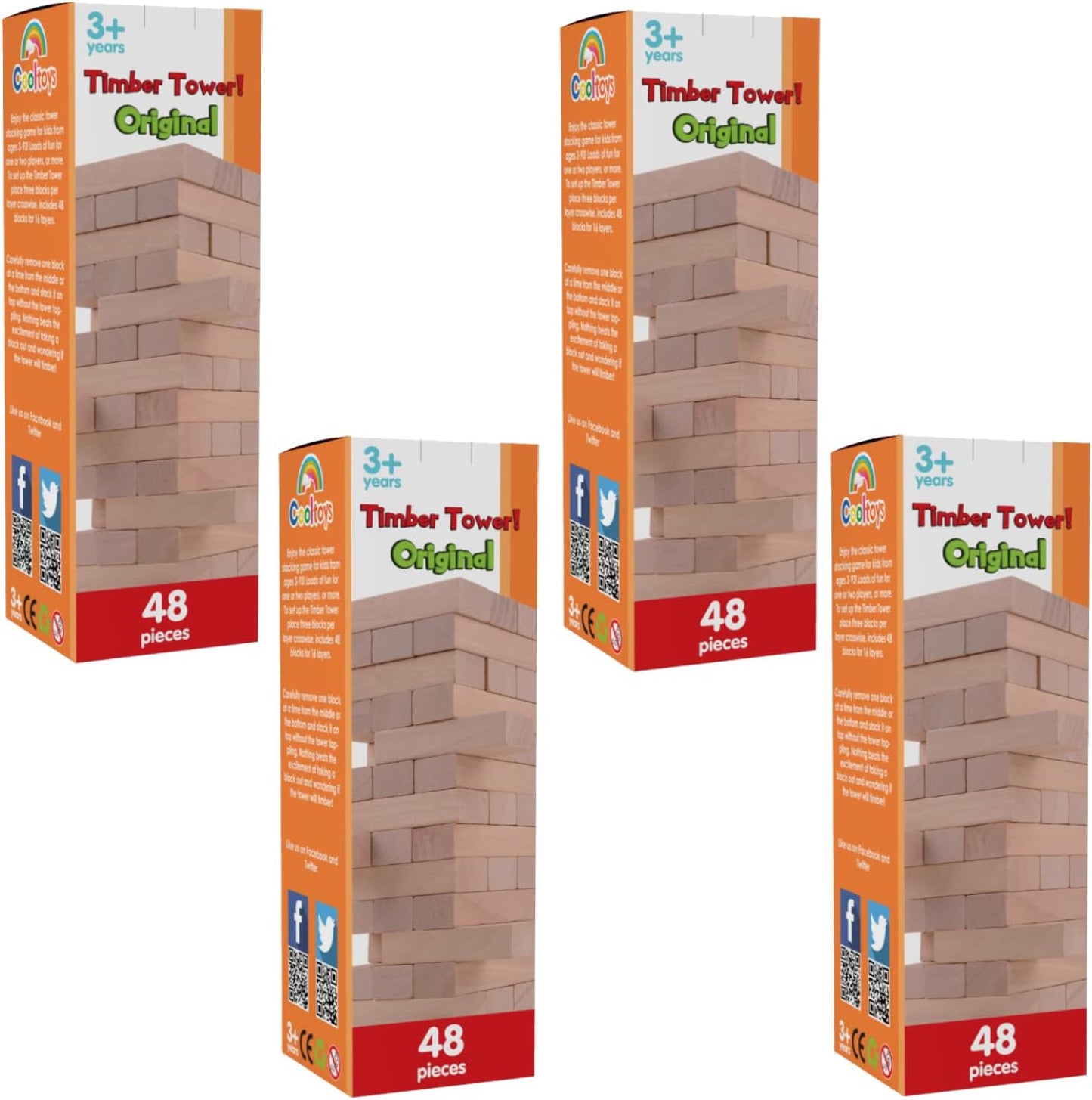 Timber Tower Wood Block Stacking Game for Family Fun