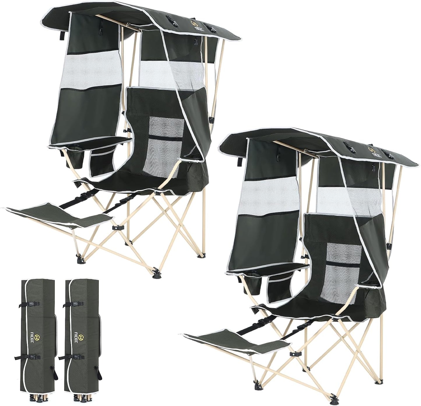 Nice C Chair with Canopy for Camping, Fishing, and Beach Use