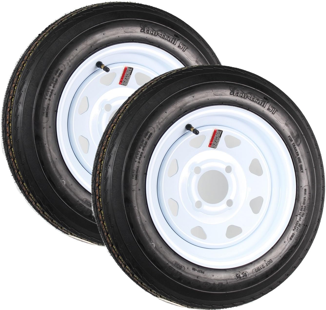 eCustomrim 2-Pack Trailer Tire Rim Assembly 4.80-12 for Durability