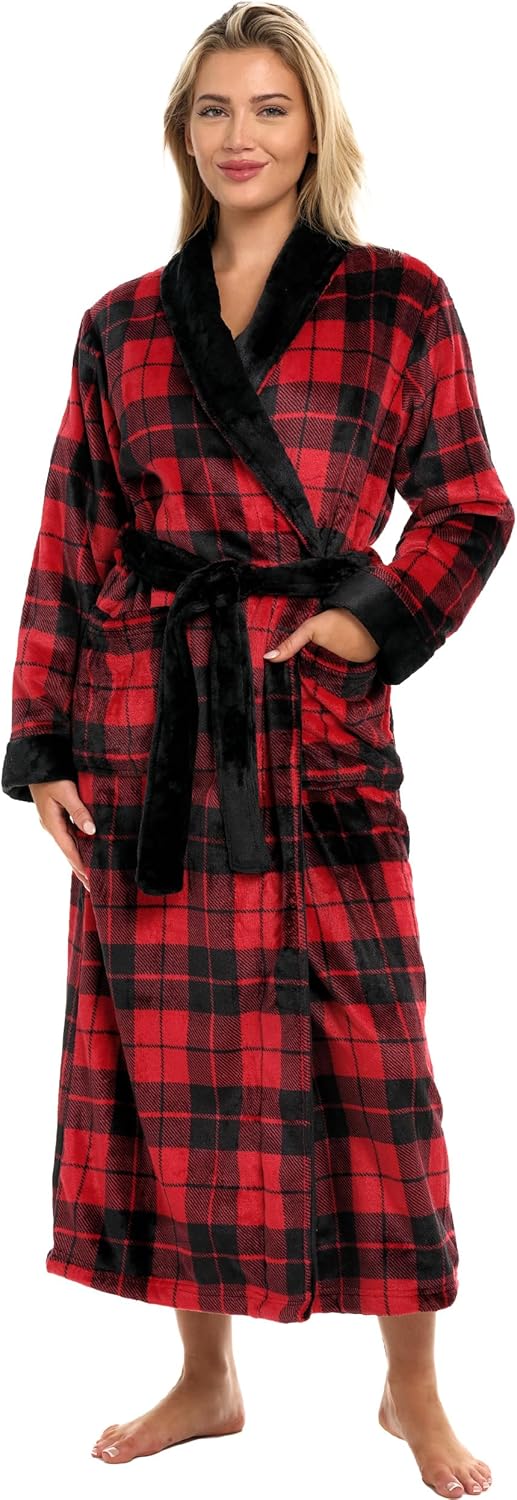 Plush Robe for Women by Alexander Del Rossa - Cozy Comfort