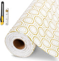 Drawer and Shelf Liner Gold Octagonal Pattern 24in x 10ft - Non-Slip