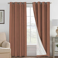 Blackout Linen Curtains 84 in Panels - 100% Blackout, Pair