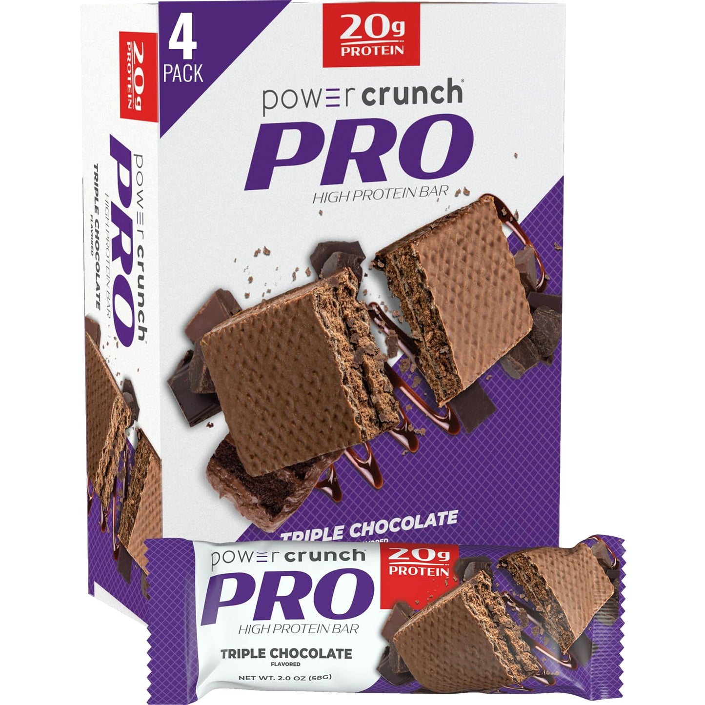 High-Protein Triple Chocolate Wafer Bars
