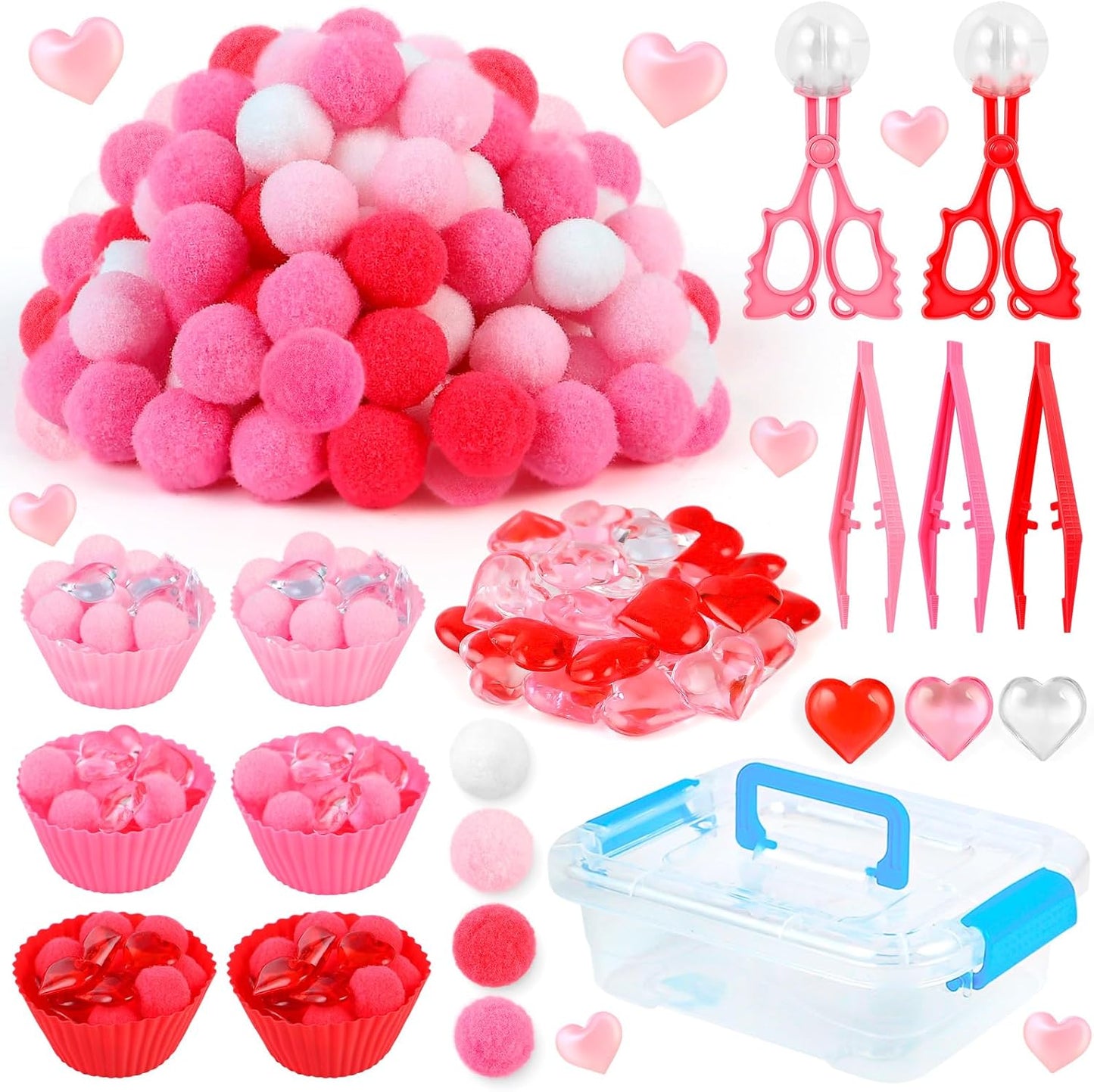 Valentine's Day Fine Motor Toy Set - 142 Pcs