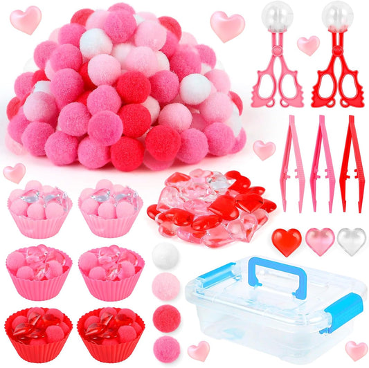 Valentine's Day Fine Motor Toy Set - 142 Pcs