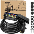7 Way Inline Trailer Plug with 7 Gang Weatherproof Junction Box