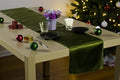 MDS Christmas Satin Table Runners 30 Pack 12 x 108 in - Olive Green