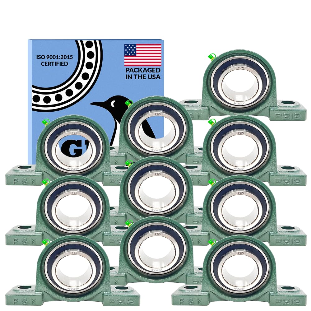 PGN UCP212-38 Pillow Block Bearing - Durable Chrome Steel Bearings