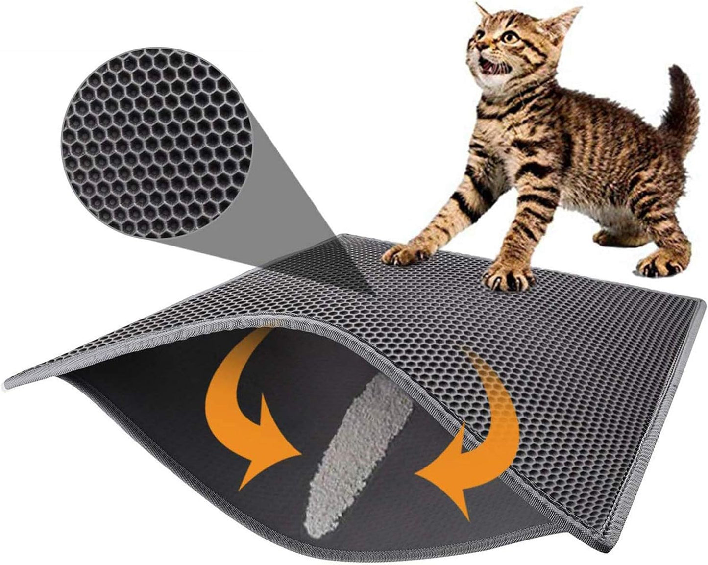 Pieviev Waterproof Cat Litter Mat - Keep Floors Clean!