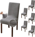 Genina Chair Covers for Dining Room Chairs - Stretch Slipcovers (Gray