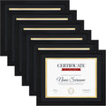 11x14 Picture Frame set of 6 - Multi Certificate Frames with Mat