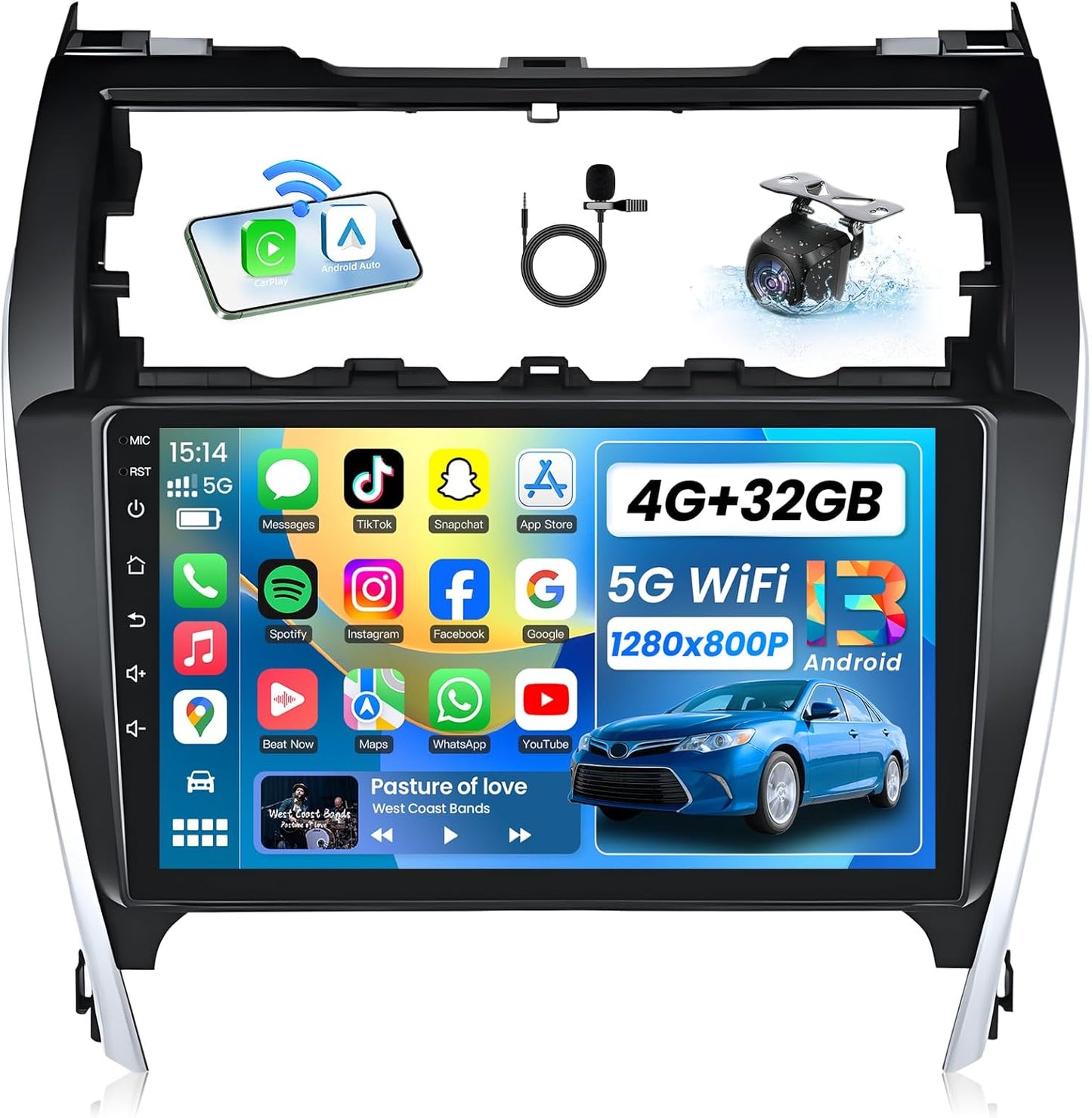 8 Core Car Radio for Toyota Camry 2012 2014 with 10.1 Inch Screen