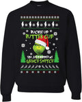 Buckle Up Butter Cup Ugly Christmas Crewneck Sweatshirt - Fun Novelty
