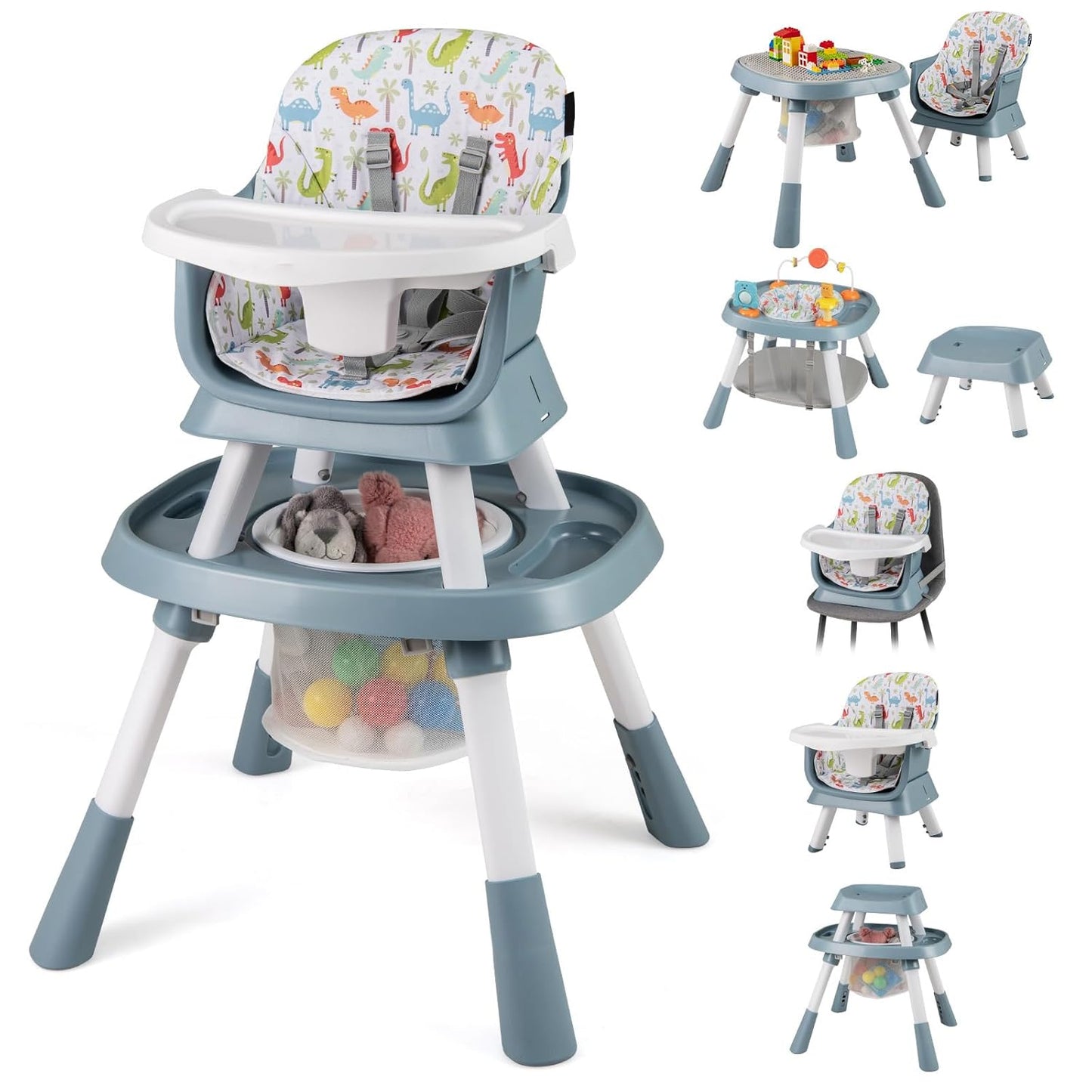 16-in-1 Convertible High Chair for Babies and Toddlers
