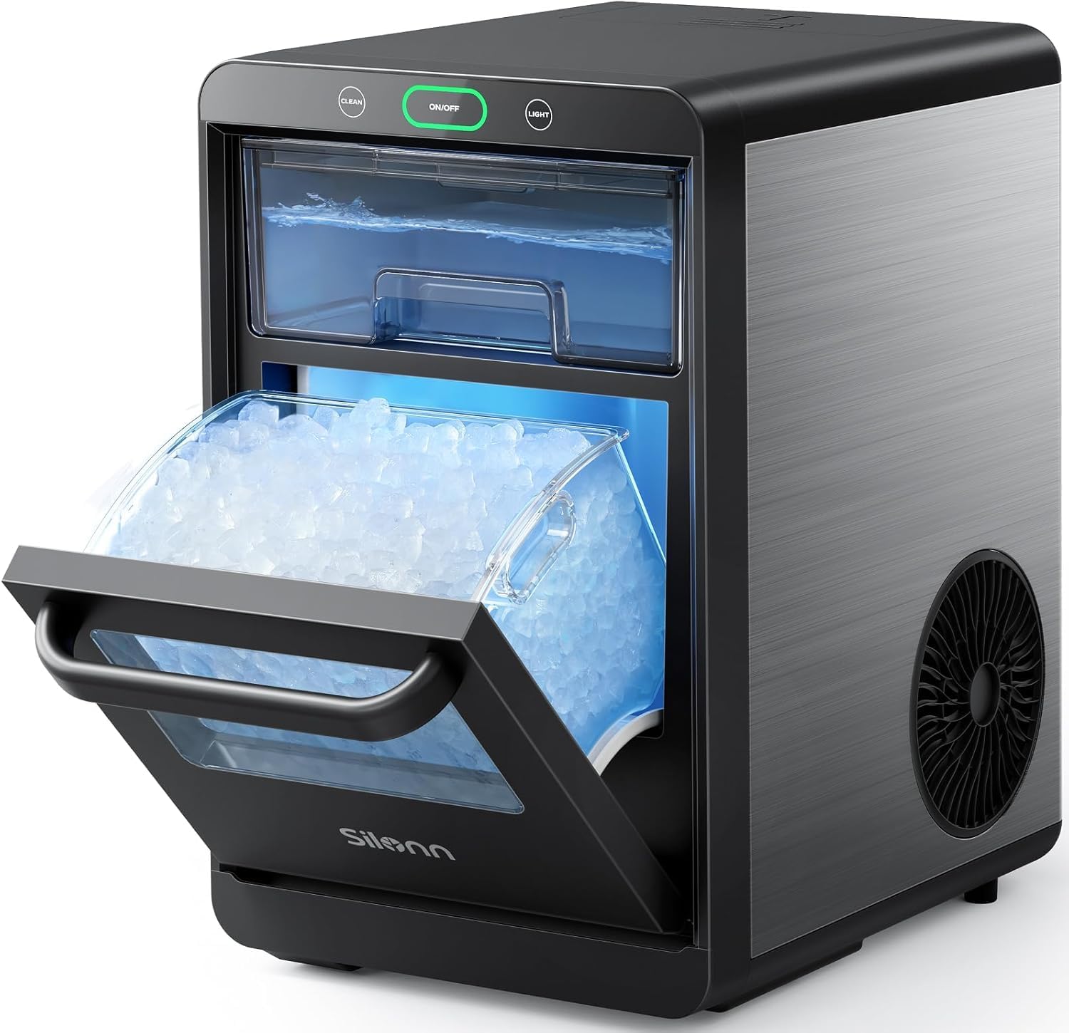 Silonn Nugget Ice Maker Countertop Produces 44lbs of Ice Daily