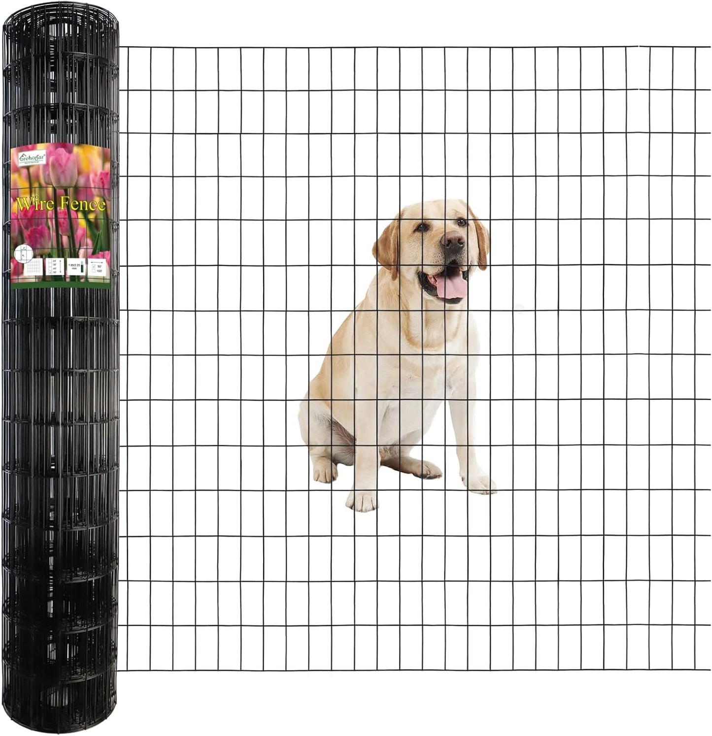 Black PVC Coated Welded Wire Fence for Garden Protection