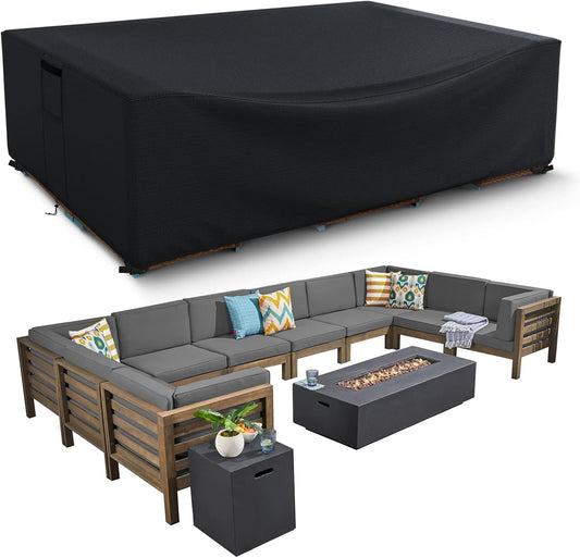 Patio Furniture Covers Waterproof Heavy Duty 600D for Sectional