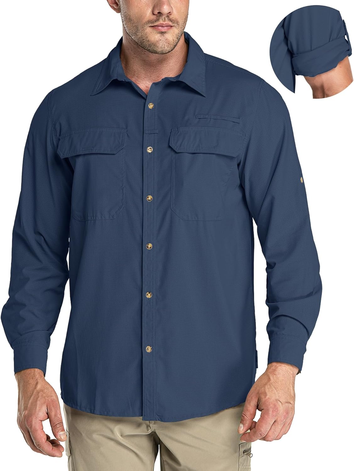 33,000ft Men's Long Sleeve Sun Protection Shirt for Outdoor Fun