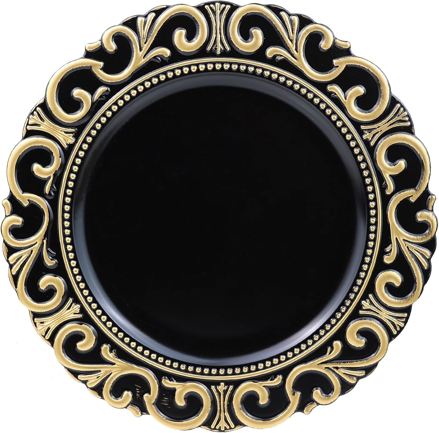 Enhance Dining with Spsyrine 13 Black Charger Plates