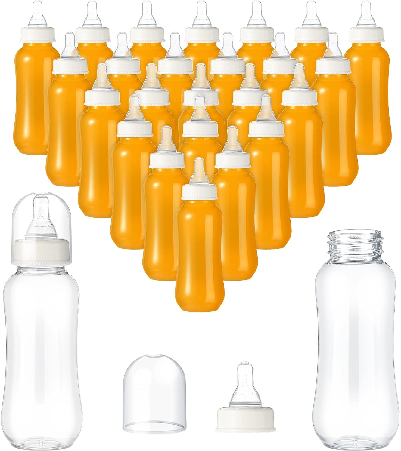24 Pcs 9.5 oz Plastic Baby Bottles - Chug Shower Game Favors