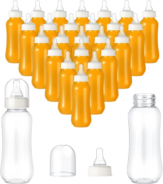24 Pcs 9.5 oz Plastic Baby Bottles - Chug Shower Game Favors