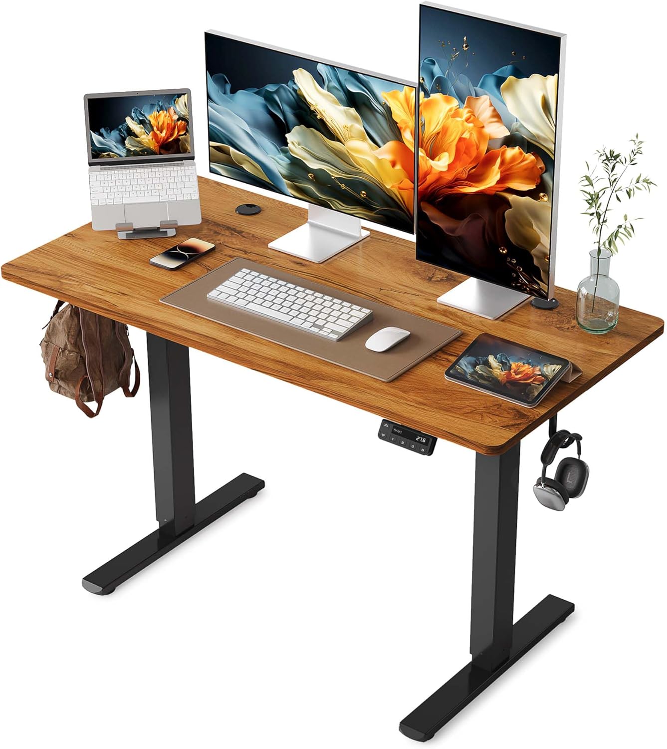 YIHAYO Electric Standing Desk | Adjustable Height, Spacious 48 x 24, Home Office Computer Desk