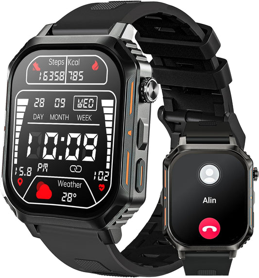 Rugged 2.02 Smart Watch: 100+ Sports Modes