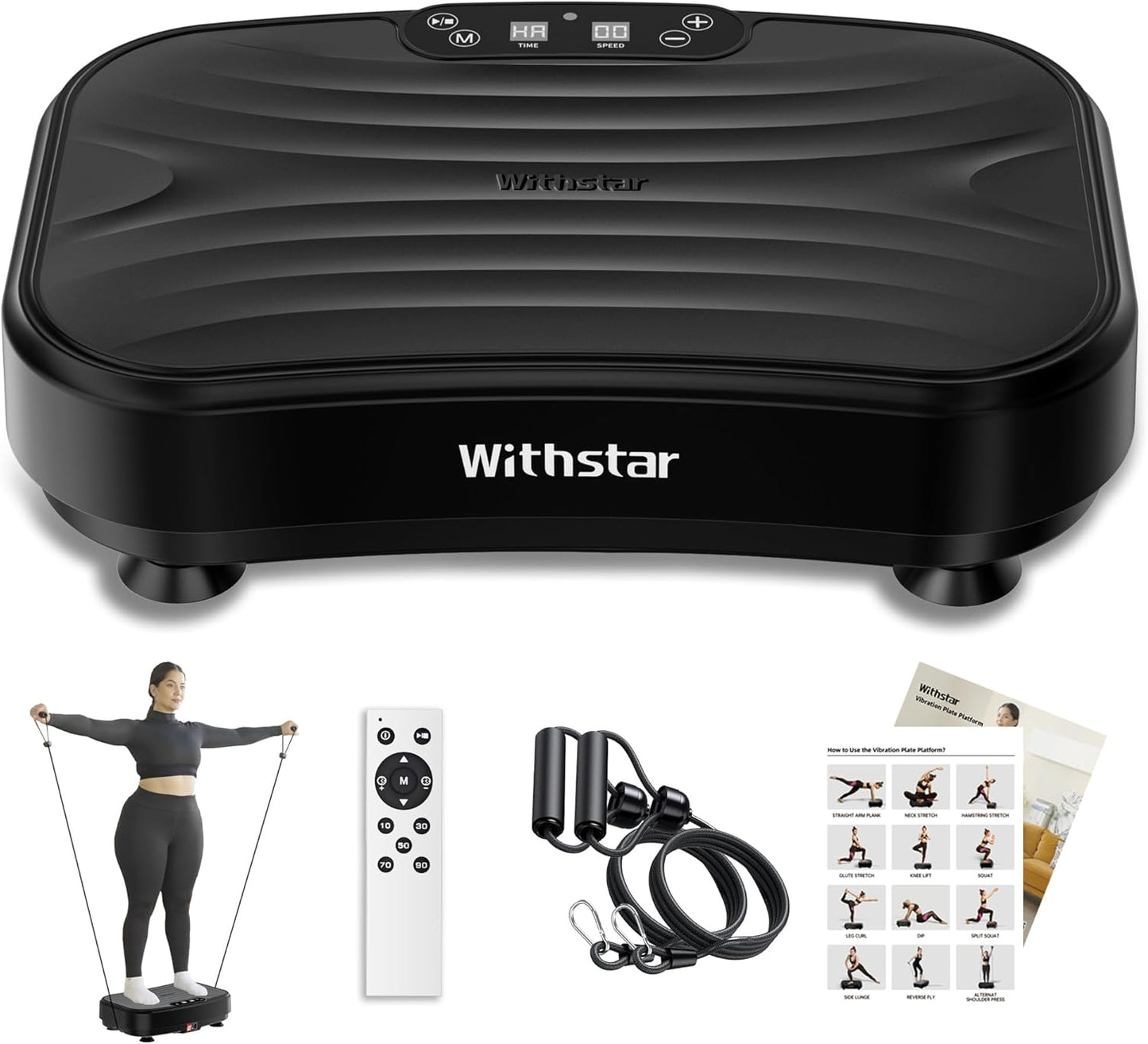 Powerful Lymphatic Drainage Vibration Plate - 330lbs Weight Loss Support!