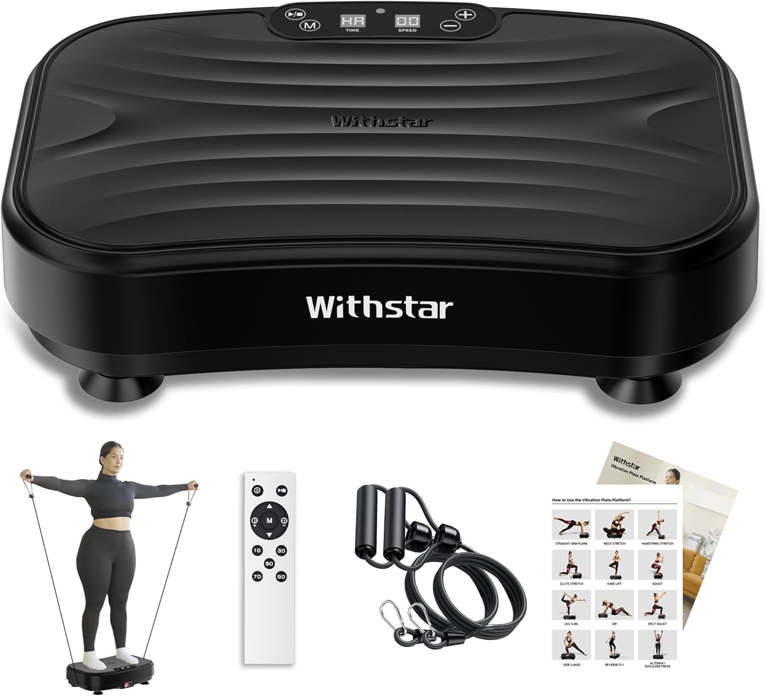 Powerful Lymphatic Drainage Vibration Plate - 330lbs Weight Loss Support!