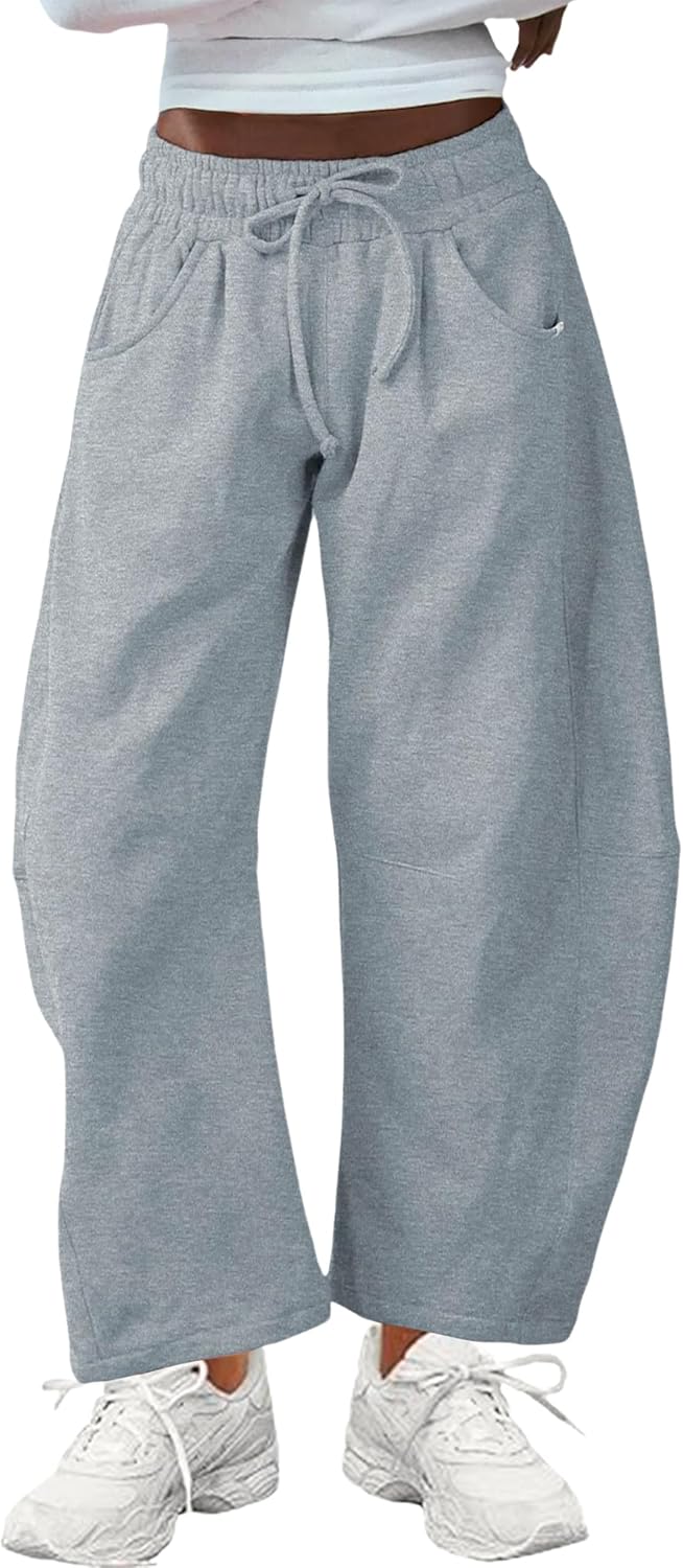 SeekMe Women's Barrel Leg Sweatpants for Comfort and Style