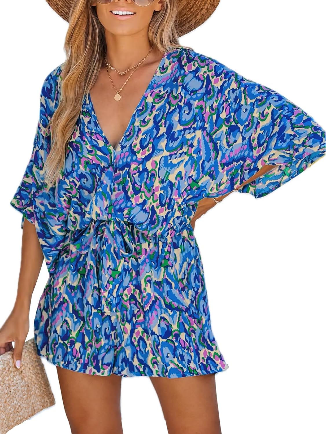 CUPSHE Women's Summer Romper - Stylish Leopard Print Jumpsuit