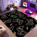 3D Printed Gamer Rug, Non-Slip, Neon - Osimiccp