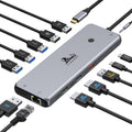 Laptop Docking Station 13 in 1 for Dual Monitor Triple 4K Display
