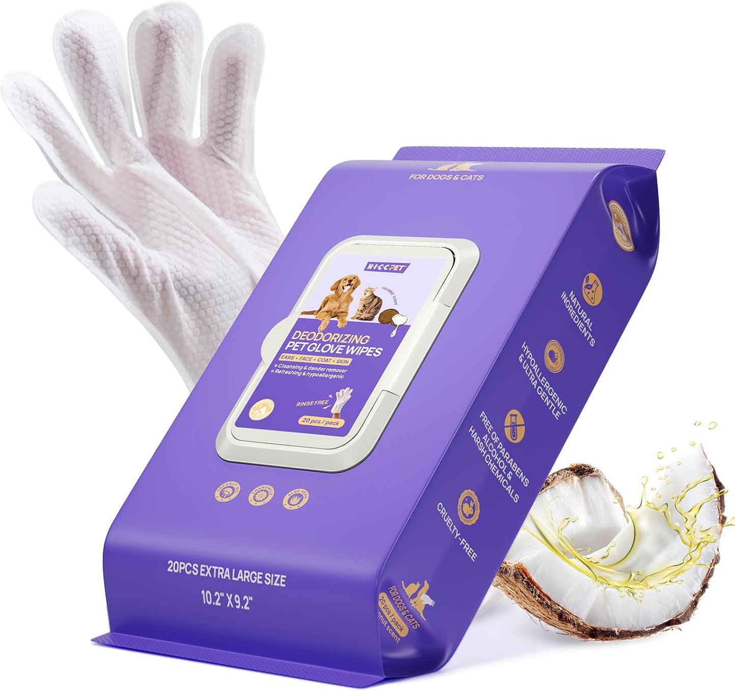 HICC PET Nourishing Grooming Wipes