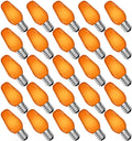 LUXRITE C7 LED Orange Replacement Bulbs 25-Pack - Energy Smart Colored