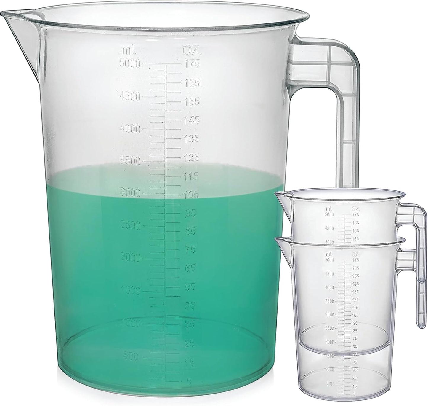 5 Liter Measuring Pitcher 3-Pack for Kitchen and Food Service