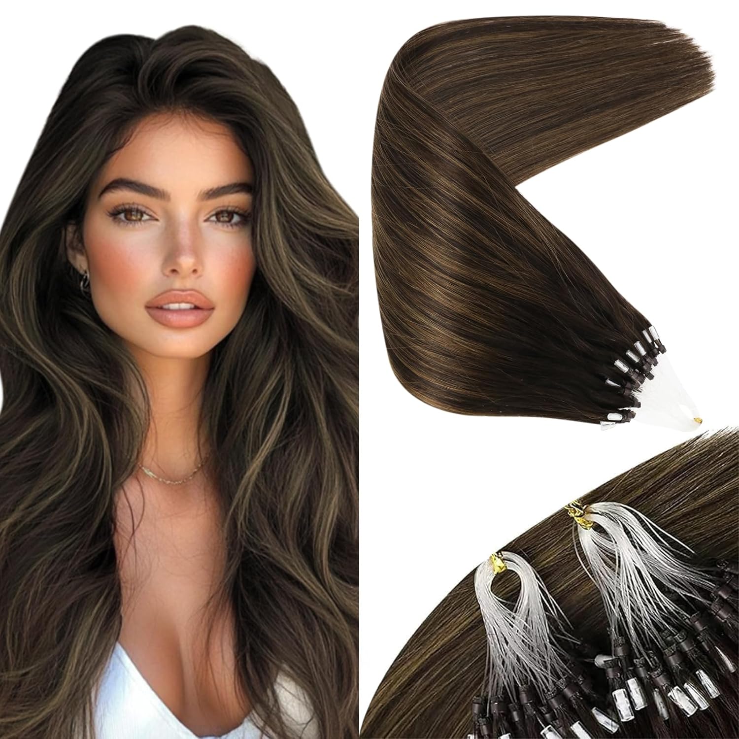 Micro Loop Hair Extensions for Natural Volume and Length